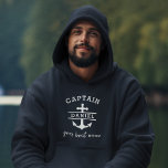 Navy Blue Captain Boat Nautical Anchor Ship  Hoodie<br><div class="desc">Sail in style with the Navy Blue Captain Boat Nautical Anchor Ship Hoodie. This premium tee features a classic navy blue hue and a striking anchor and ship design, perfect for maritime enthusiasts. Crafted from soft, breatheable fabric, it ensures all-day comfort whether you're on the water or on land. Ideal...</div>
