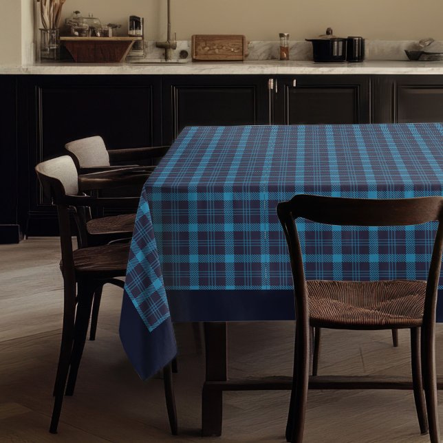 Navy Blue Chequered Tablecloth Casual Everyday (Navy Blue Checkered Tablecloth Casual Everyday Meals)