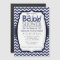 Navy Blue Chevron Magnetic Baby Shower Invite