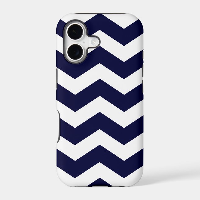 Navy Blue Chevron Pattern Case Savvy iPhone 5 Case (Back)