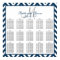 Navy Blue Chevron Wedding Seating Chart 150