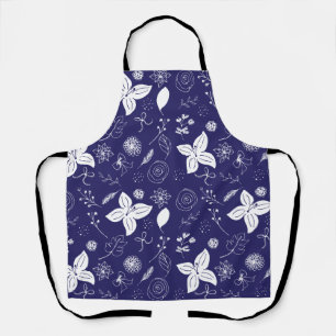 Navy Blue Christmas Apron