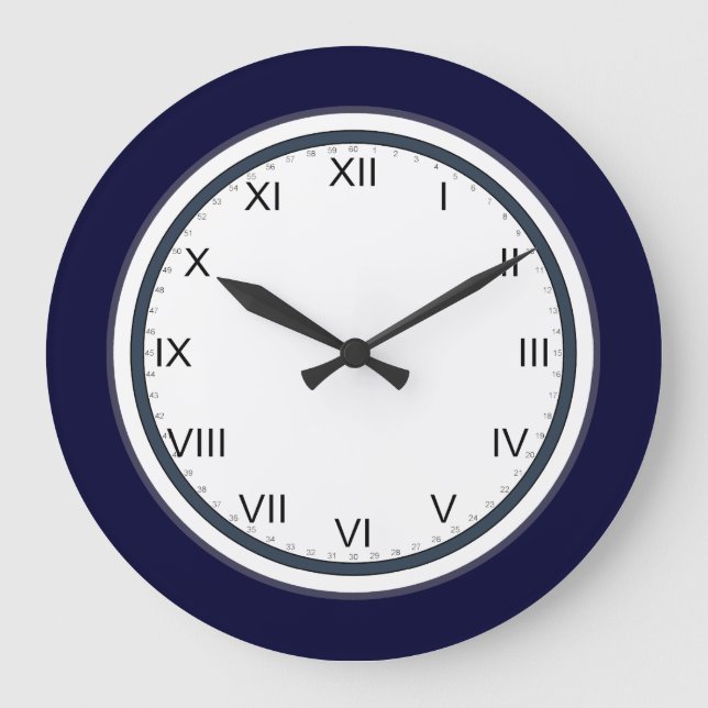navy blue classic clock (Front)