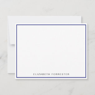 Navy Blue Classic Single Border Card