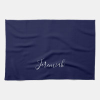 Navy Blue Color Plain Modern Own Name Calligraphy
