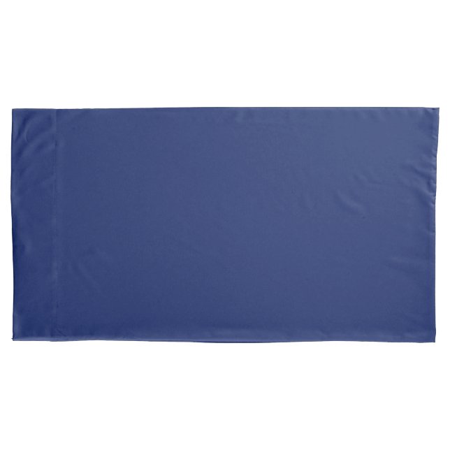 Navy Blue colour Easily Customise This Pillowcase (Front-Left)