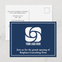 Navy Blue Company Advertising Business Logo