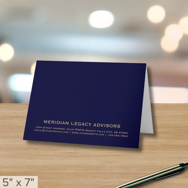 Navy Blue Company Thank You Card (Creator Uploaded)