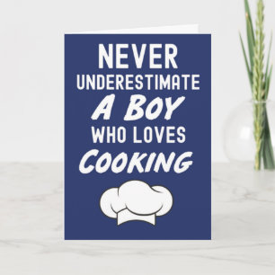 Navy Blue Cooking Cards For Baby Boy For Kids Cook