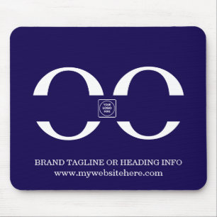 Navy Blue Corporate Logo Business mouse pad