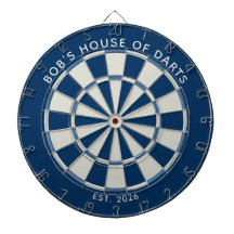 Navy Blue & Cream Classic Dartboard