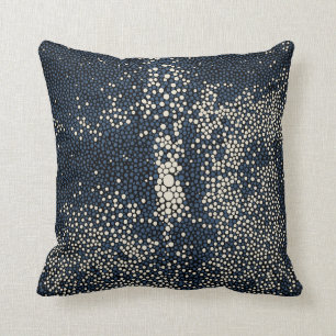 Navy Blue & Cream Shagreen Cushion