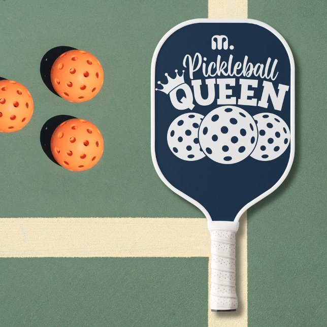 Navy Blue Custom Monogram Pickleball Queen Pickleball Paddle (Creator Uploaded)