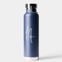 Navy Blue | Custom Monogram Script Name Stylish