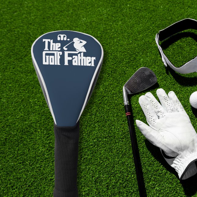 Navy Blue Custom Monogram  The Golf Father Golf Head Cover (Creator Uploaded)