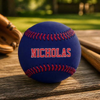 Navy Blue Custom Name or Text  Baseball