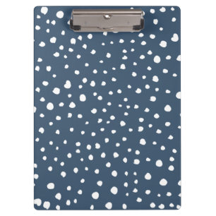 Navy Blue Dalmatian Spots, Dalmatian Dots, Dotted Clipboard