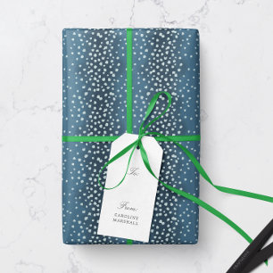 Navy Blue Deer Fawn Spots Wrapping Paper