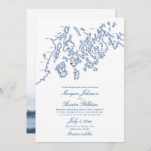 Navy Blue Deer Isle Maine Elegant Aragosta Wedding