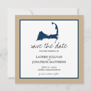 Navy Blue Dennis Cape Cod Wedding Save the Date