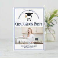 Navy Blue Dental School Photo Graduation Party