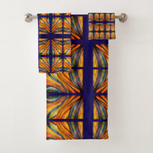 Navy Blue Desert Inspirations Bath Towel Set
