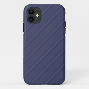 Navy Blue Diagonal iPhone 11 Case