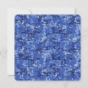 Navy Blue Digital Camo Camouflage Texture