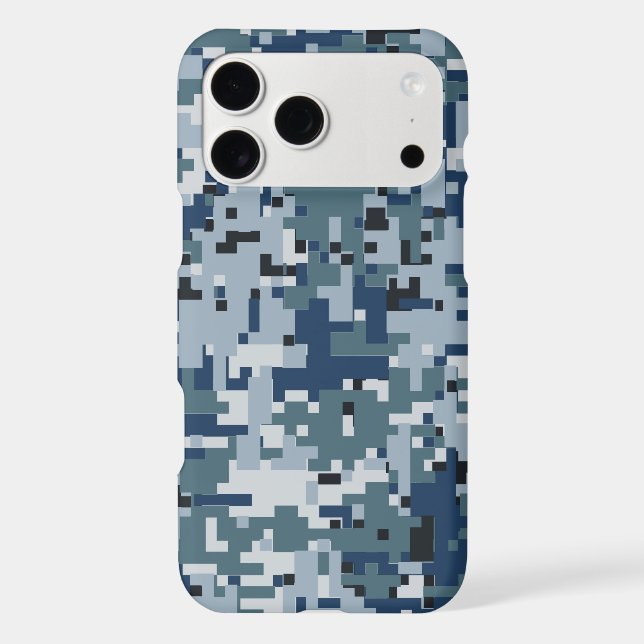 Navy Blue Digital Camouflage Decor on a (Back)