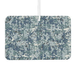 Navy Blue Digital Pixels Camouflage Decor Car Air Freshener