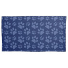 Navy blue dog paw print pattern