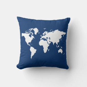 Navy Blue Elegant World Cushion