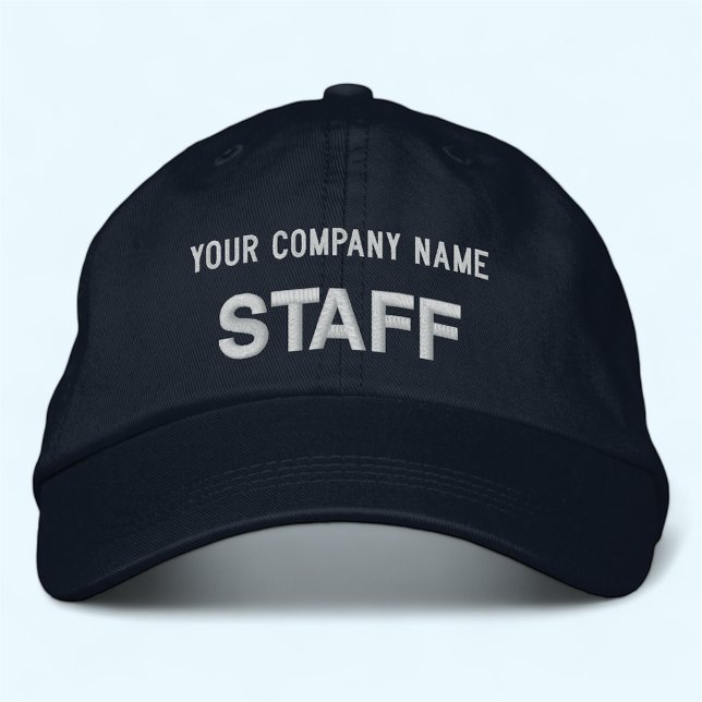 Navy Blue Embroidered Staff Baseball Hat Custom (MISOOK Navy Blue Embroidered Staff Hat with Company Name)