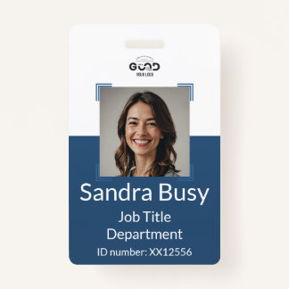 Navy Blue | Employee Photo ID Company Badge ID Badge