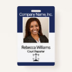 Navy Blue - Employee Picture Badge