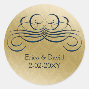 "navy blue" envelope seal