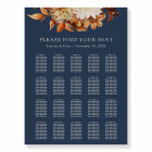 Navy Blue Fall Seating Chart