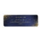 Navy Blue+Faux Gold Glitter Return Address