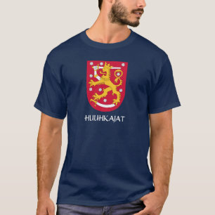 NAVY BLUE Finland Coat of Arms Huuhkajat T-Shirt