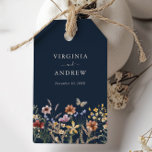 Navy Blue Floral Boho Wedding Gift Tags<br><div class="desc">Navy Blue Floral Boho Wedding Gift Tags. This stylish & elegant wedding napkin features gorgeous hand-painted watercolor wildflowers arranged as a lovely bouquet perfect for spring,  summer,  or fall weddings. Find matching items in the Navy Blue Boho Wildflower Wedding Collection.</div>