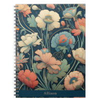 Navy blue floral