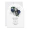 Navy Blue Floral Skull Gothic Wedding
