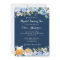Navy Blue Floral Teacup Bridal Shower Invitation