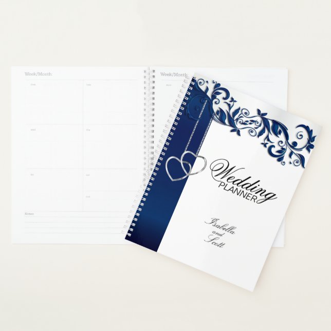 Navy Blue Floral Wedding Design Planner (Display)