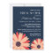 Navy Blue Flower Invitation for Spring Wedding