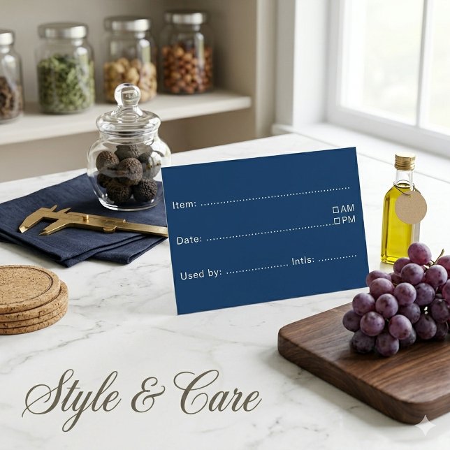 Navy Blue Food Labels for Home and Kitchen (Navy Blue Food Labels for Home and Kitchen)