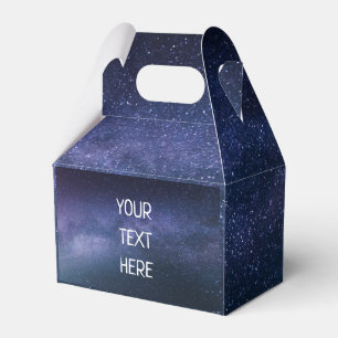 Navy Blue Galaxy Starry Night Stars Modern Favour Box