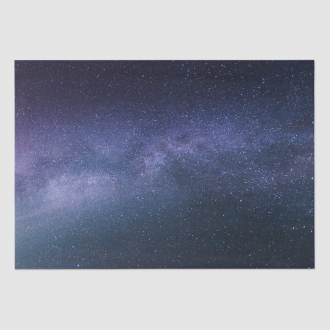 Navy Blue Galaxy Starry Night Stars Modern  Tissue Paper (Front)