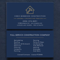 Navy Blue General Contractor