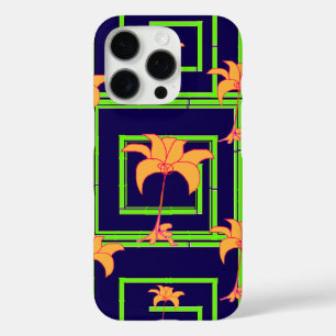 Navy Blue Geo Floral  iPhone 16 Pro Case